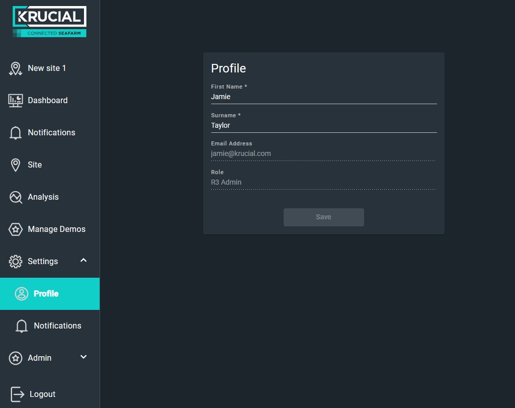 Settings profile