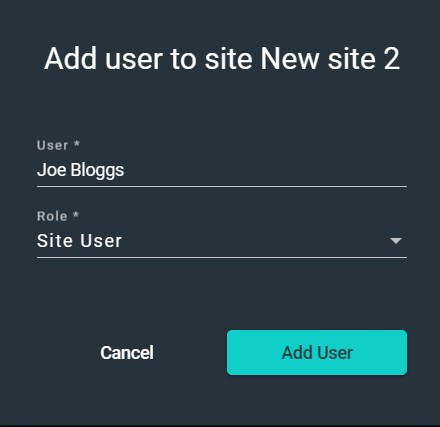 Add Site user
